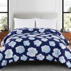 Navy & Blue Poppy Full/Queen Comforter