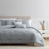 Birch Sage Gray Crinkle Texture King 6-Piece Comforter Set