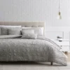 Birch Pebble Gray Crinkle Texture King 6-Piece Comforter Set