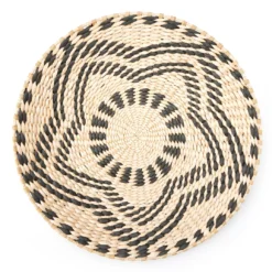 Tan & Black Star Woven Grass Wall Decor