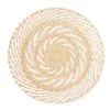 Tan & White Spiral Woven Grass Wall Decor