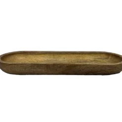 16.3" Dough Bowl Mango Wood Decorative Tray