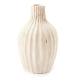 Carved Line Bud Vase, (10.4")