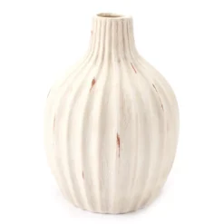 Carved Line Bud Vase, (9.3")