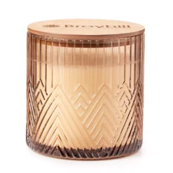 Peach Mandarin Orange Geometric Glass Jar Candle, 16 Oz.