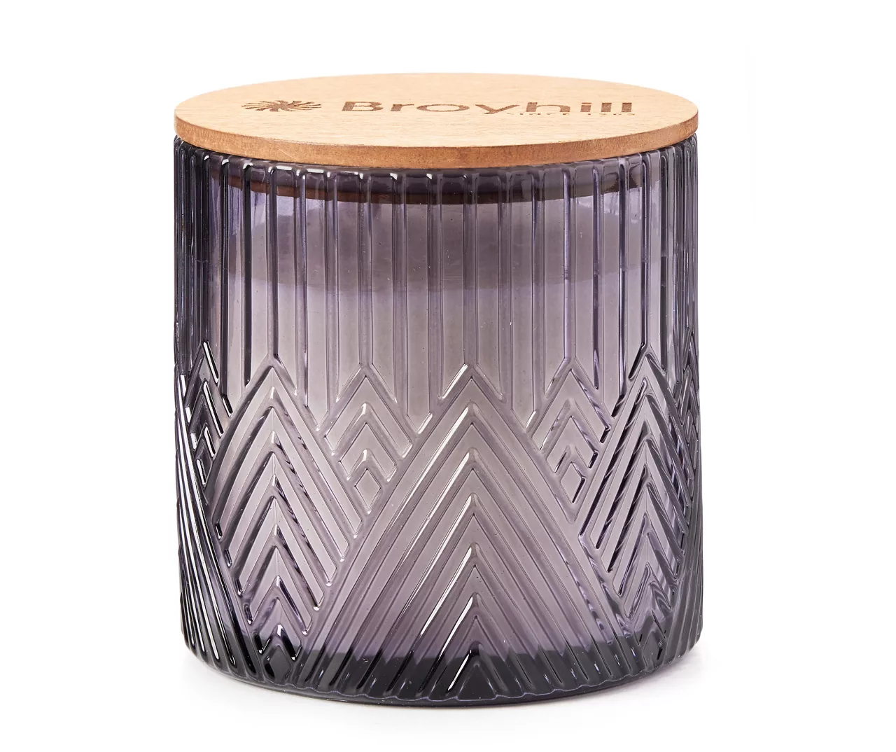 Blooming Magnolia & Lily Purple Geometric Glass Jar Candle, 16 Oz.