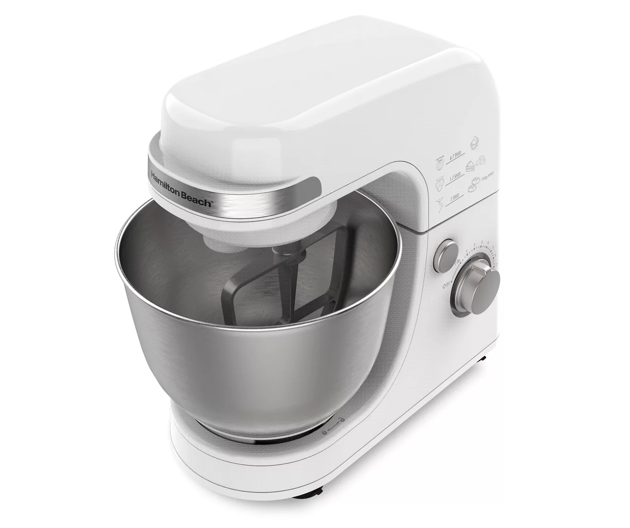 Hamilton Beach White 7-Speed Stand Mixer