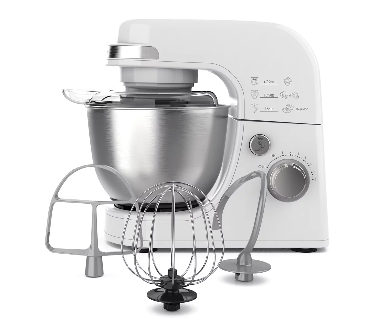 Hamilton Beach White 7-Speed Stand Mixer - Image 3