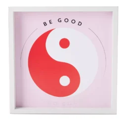 Euphoric Expression "Be Good Do Good" Yin & Yang Framed Wall Plaque