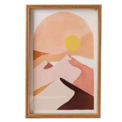 Wild Sedona Blush & Yellow Arch Sunset Framed Wall Art
