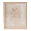Tiger & Palm Framed Glass Wall Art, (12" X 15")