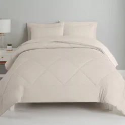 Pumice Stone Diamond-Quilted Full 7-Piece Comforter Set