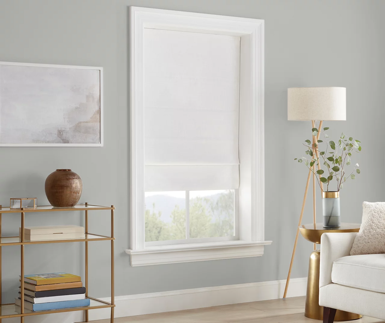 Eclipse Drew White Roman Blackout Shade - Image 2