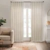 Amari Beige & Oatmeal Stripe Light-Filtering Rod Pocket Curtain Panel, (63")