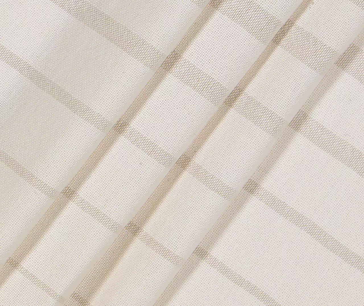 Amari Beige & Oatmeal Stripe Light-Filtering Rod Pocket Curtain Panel, (63") - Image 2