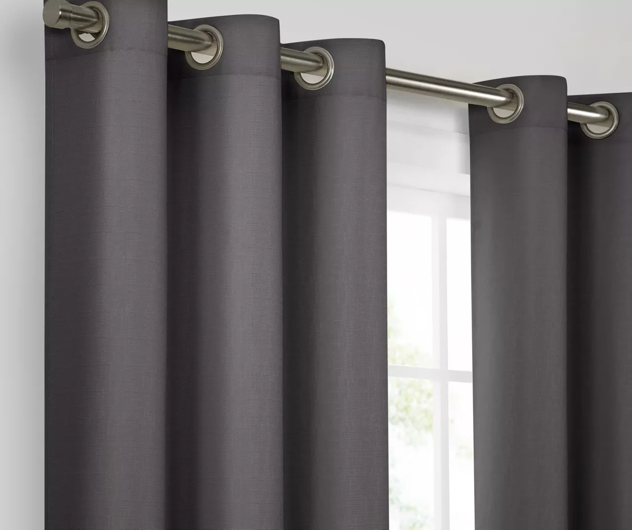 Kendall Charcoal Blackout Grommet Curtain Panel, (63") - Image 4