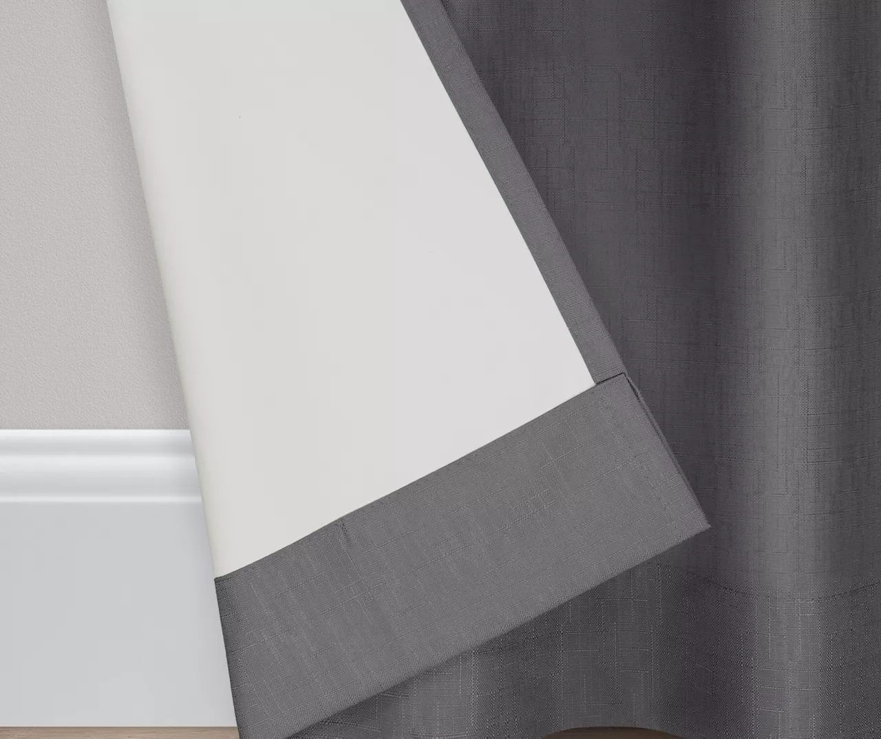 Kendall Charcoal Blackout Grommet Curtain Panel, (63") - Image 6