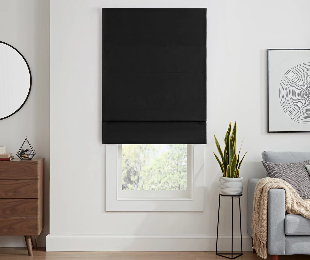 Eclipse Kylie Black Blackout Roman Shade