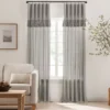 Lucinda Gray Light-Filtering Ring-Top Valance, (108")