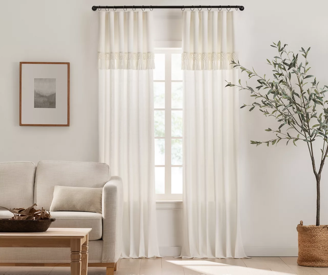 Mercantile Lucinda Light-Filtering Ring-Top Valance - Image 3