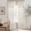 Lucinda Ivory Light-Filtering Ring-Top Valance, (95")