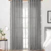Ardmore Gray Tassel-Accent Light-Filtering Rod Pocket Curtain Panel, (108")