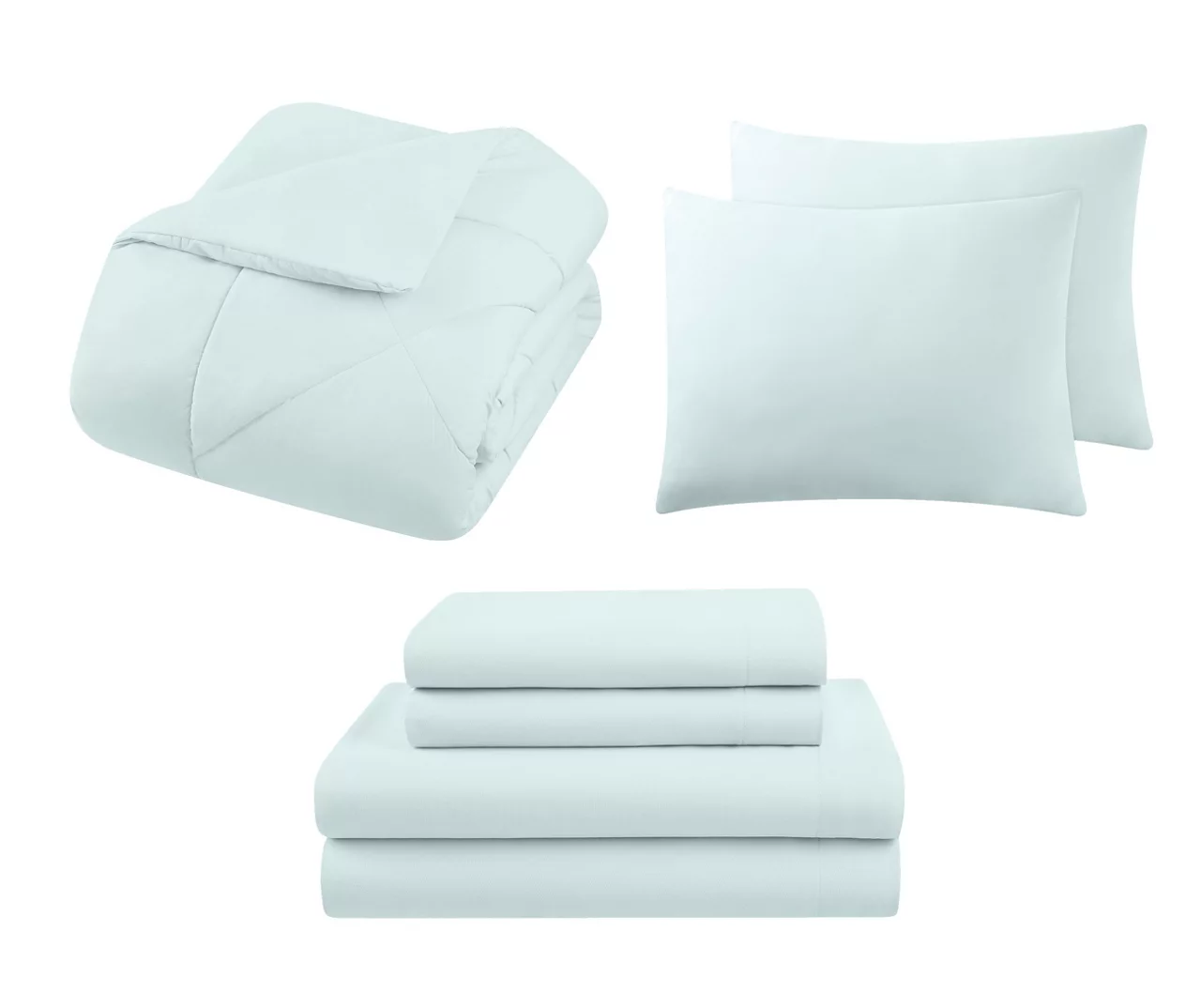 Whispering Blue Diamond-Quilted California King 7-Piece Comforter Set - Image 2