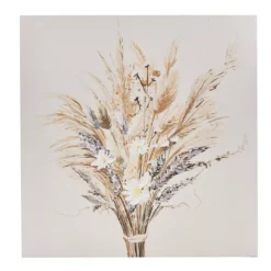 Wildflower Bouquet Wall Canvas, (18" X 18")