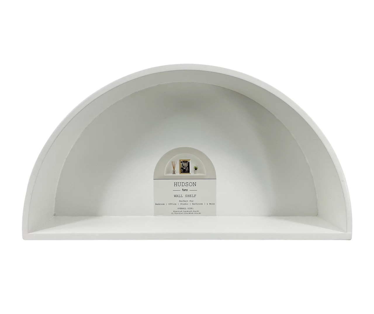 White Half Moon Wall Shelf - Image 4