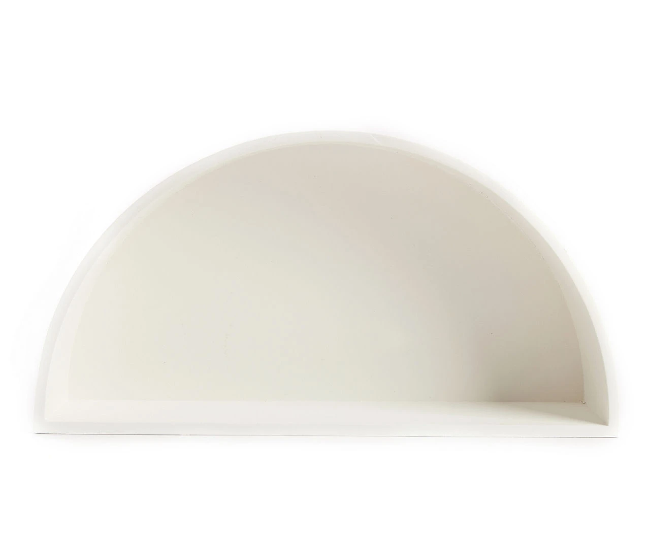 White Half Moon Wall Shelf