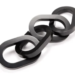 Black Wood Link Chain Tabletop Decor