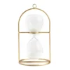 Gold Arch Metal & Glass Sand Timer Tabletop Decor