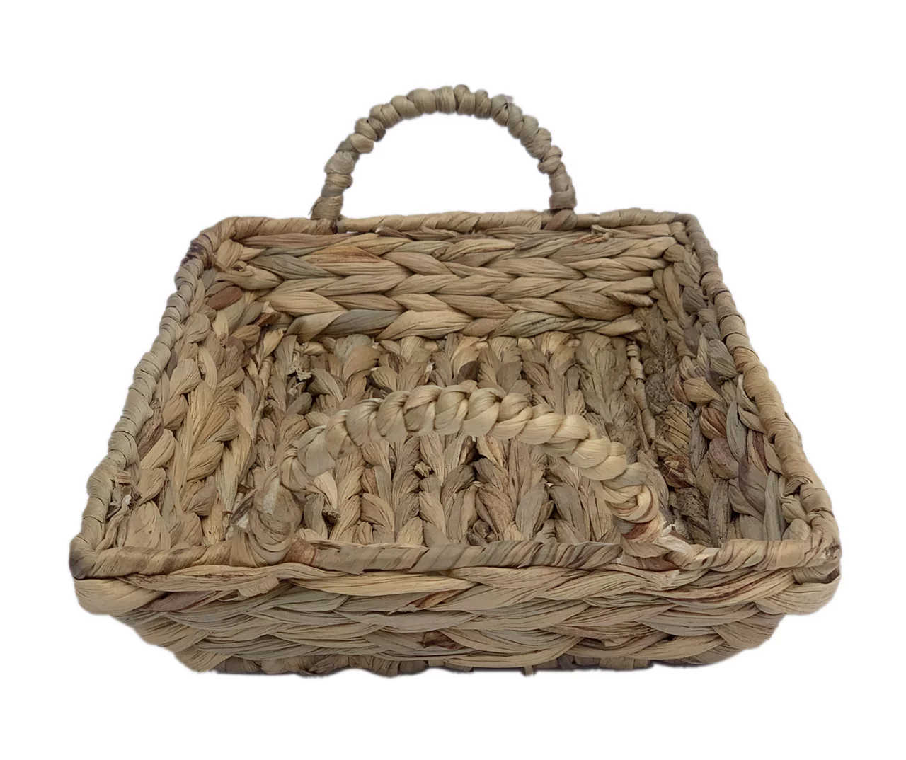Brown Water Hyacinth Woven Decorative Tray, (12") - Image 2