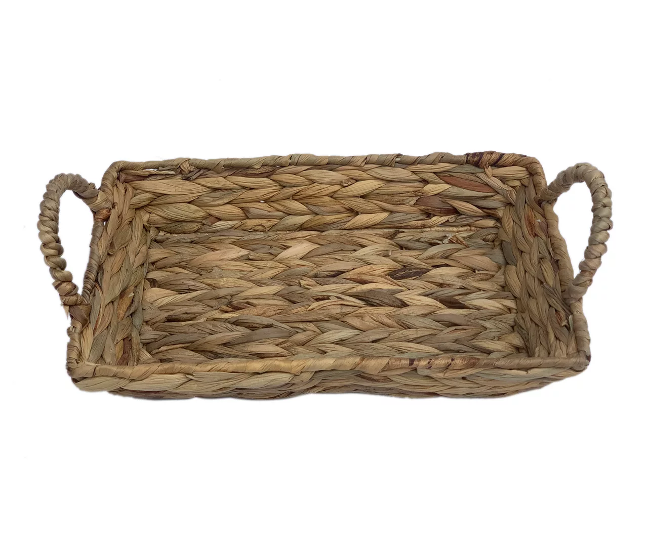 Brown Water Hyacinth Woven Decorative Tray, (12") - Image 4