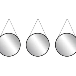 Frame Round Mirrors, 3-Pack
