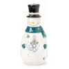 Frosted Forest Snowman & Snowflake Ceramic Tealight Candle Holder
