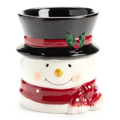 Santa's Workshop Snowman Ceramic Candle Holder