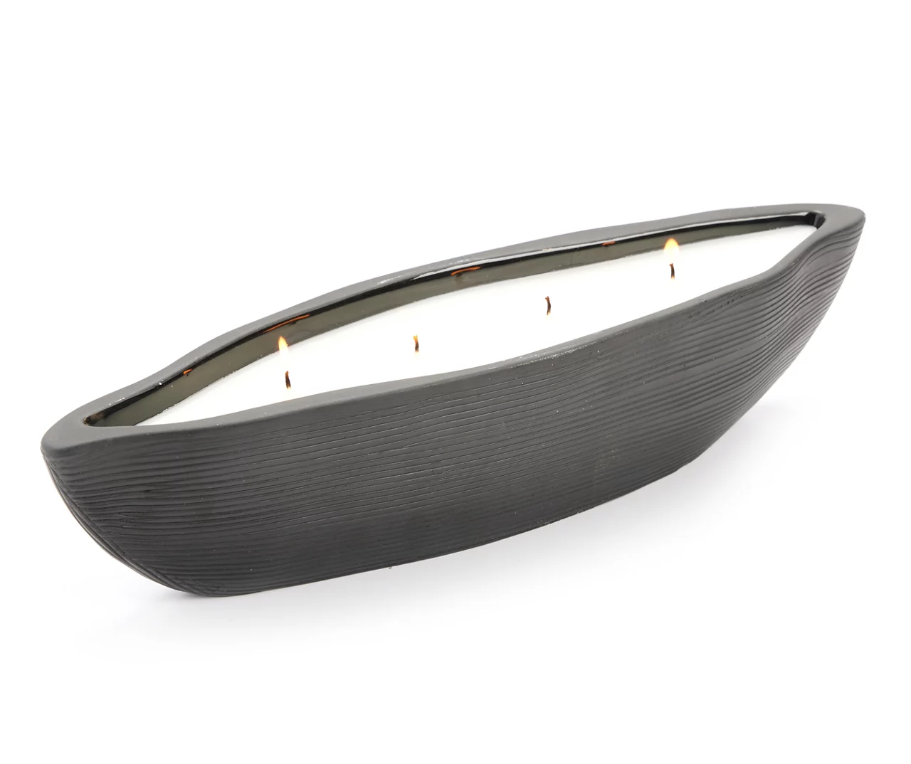 Homeward Sandalwood Fig 4-Wick Ceramic Boat Candle, 27 Oz. - Image 2