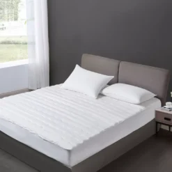 White Microfiber Waterproof Mattress Pad