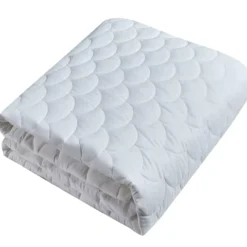 White Dot Scallop-Quilt 350-Thread Count Waterpoof Mattress Pad