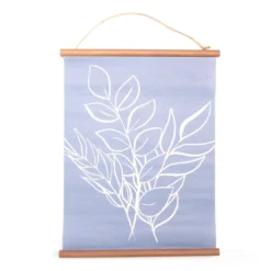 Leaf Line Linen Hanging Banner