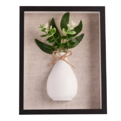 Vase & Greenery Framed Decor