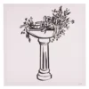 Vintage Line Art Sink Art Canvas, (12" X 12")