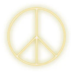 Glow-Up Peace Sign LED Wall Light