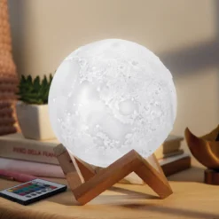 Glow-Up RGB LED Moon Lamp With Remote