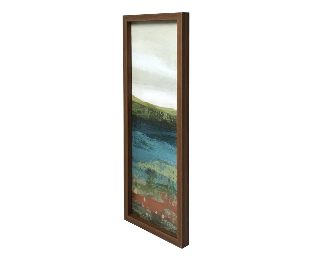 Mountain & River Landscape 2-Piece Framed Art Set, (8" X 20") - Image 2