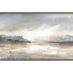 Horizon Haze Framed Art Canvas, (16" X 26")