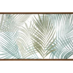 Botanical Greens Framed Art Canvas, (16" X 26")