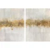 Rake & Glitter Abstract 2-Piece Art Canvas Set, (16" X 20")