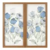 Blue Bloom Spring Flowers 2-Piece Framed Canvas Art Set